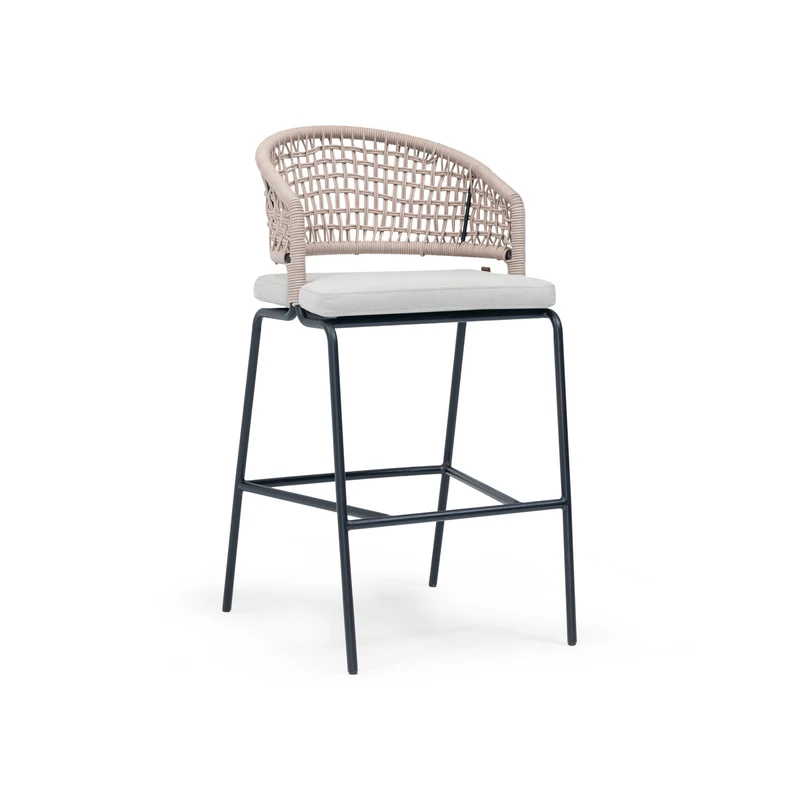 Sancrea Maldives 608- Handwoven Rope & Aluminium Bar Stool
