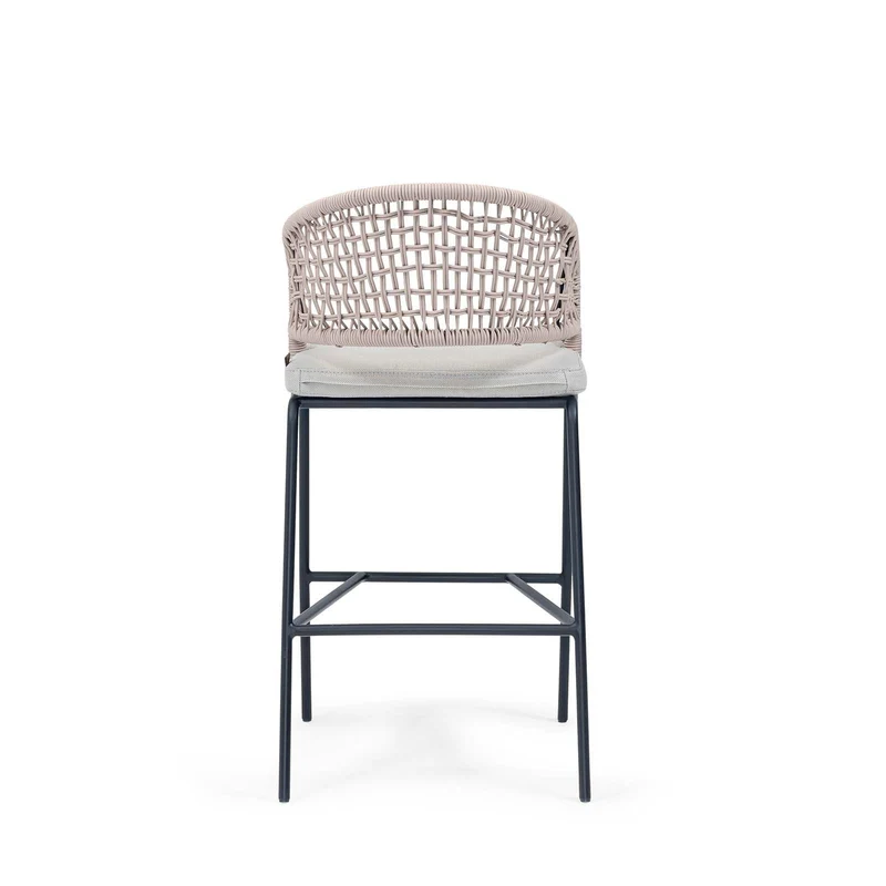 Sancrea Maldives 608- Handwoven Rope & Aluminium Bar Stool