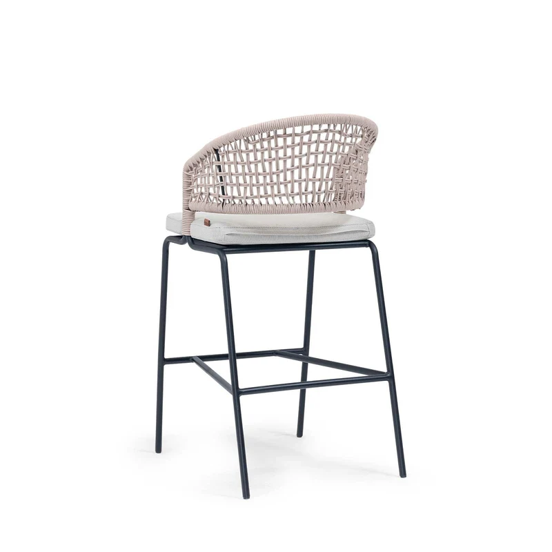 Sancrea Maldives 608- Handwoven Rope & Aluminium Bar Stool
