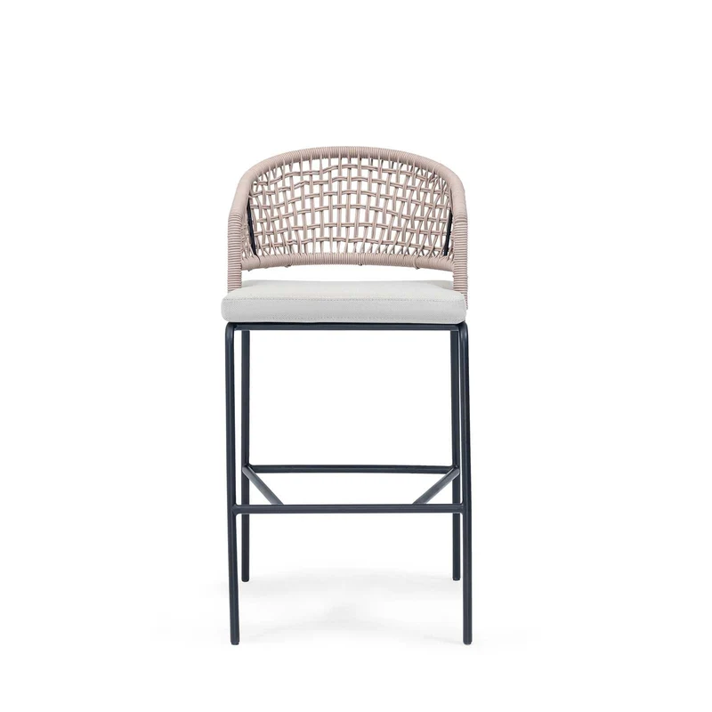 Sancrea Maldives 608- Handwoven Rope & Aluminium Bar Stool