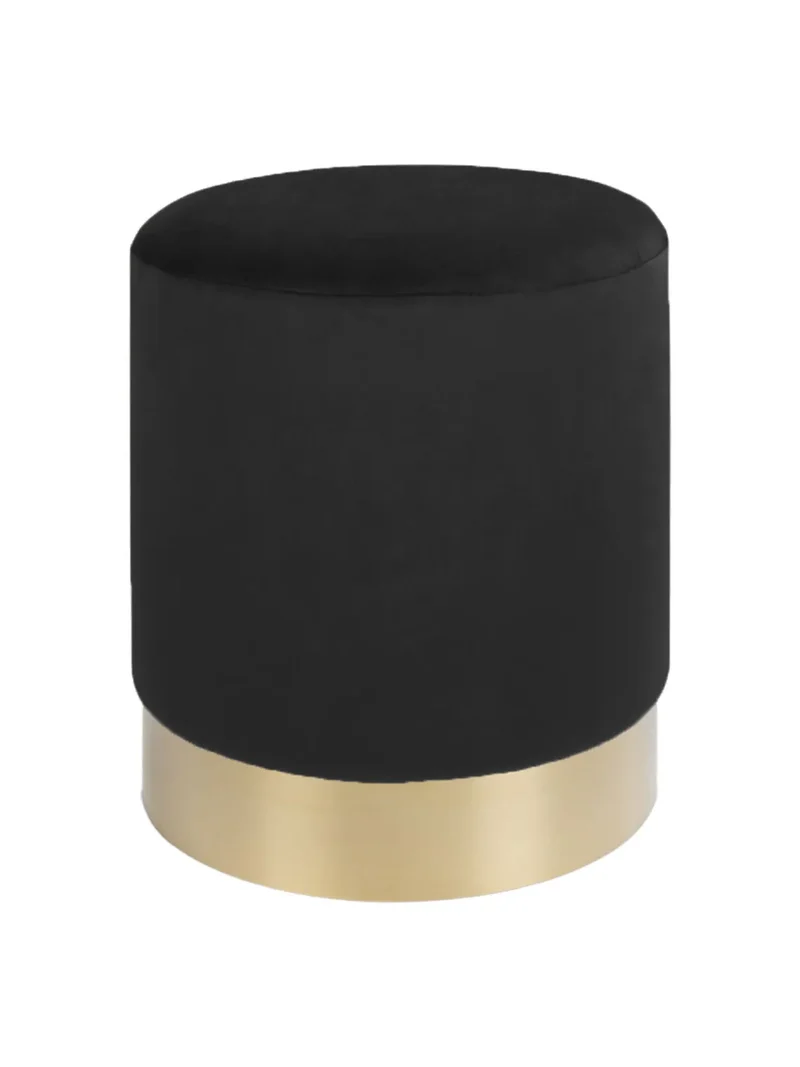Gamby Pouf Samt, schwarz