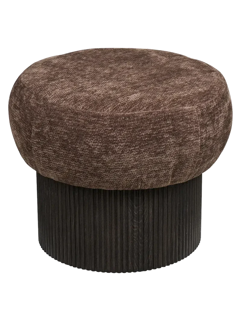 Christchurch Pouf Chenille-Deckel, dunkelbraun, mit Stauraum