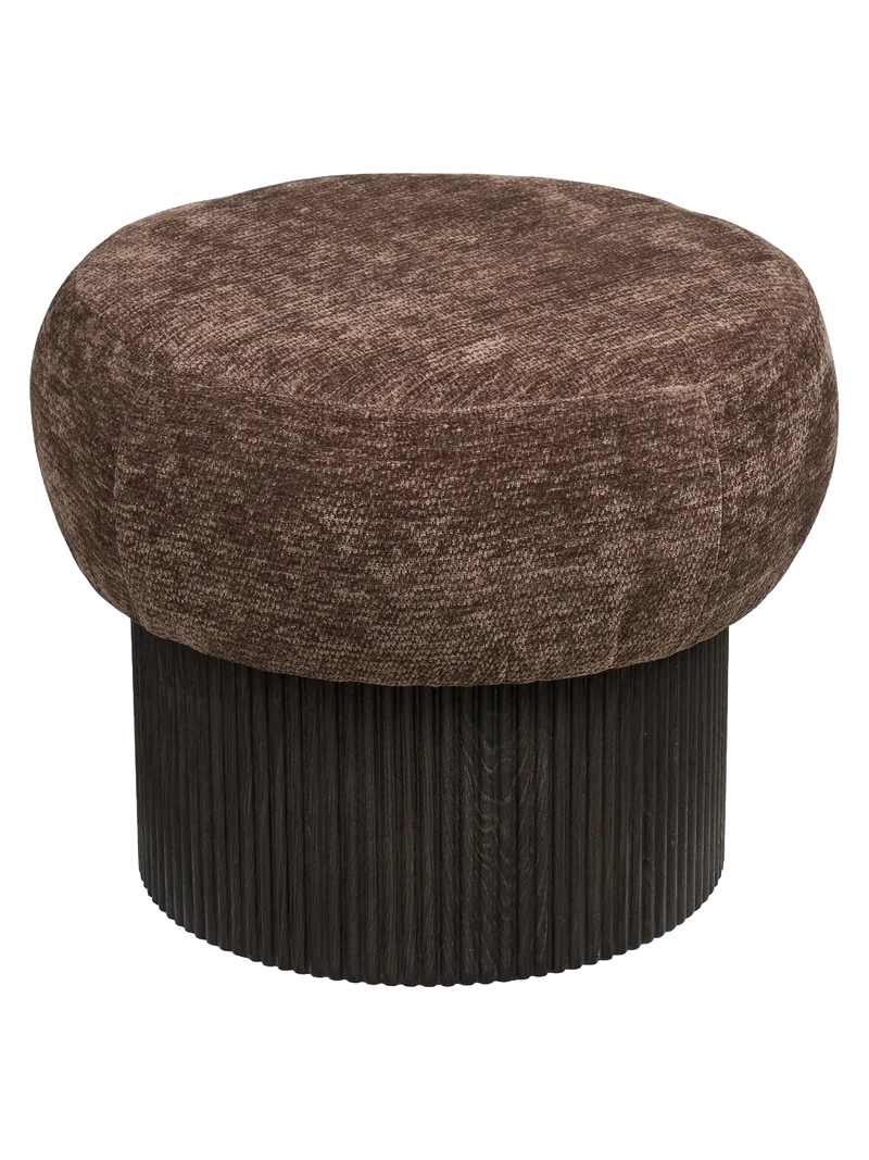 Christchurch Pouf Chenille-Deckel, dunkelbraun, mit Stauraum