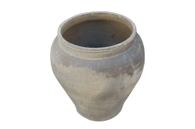 Casa Padrino Luxus Vase 55 x 55 x H. 60 cm - Große Terrakotta Vase im rustikalen Antik-Look - Luxus Deko Accessoires