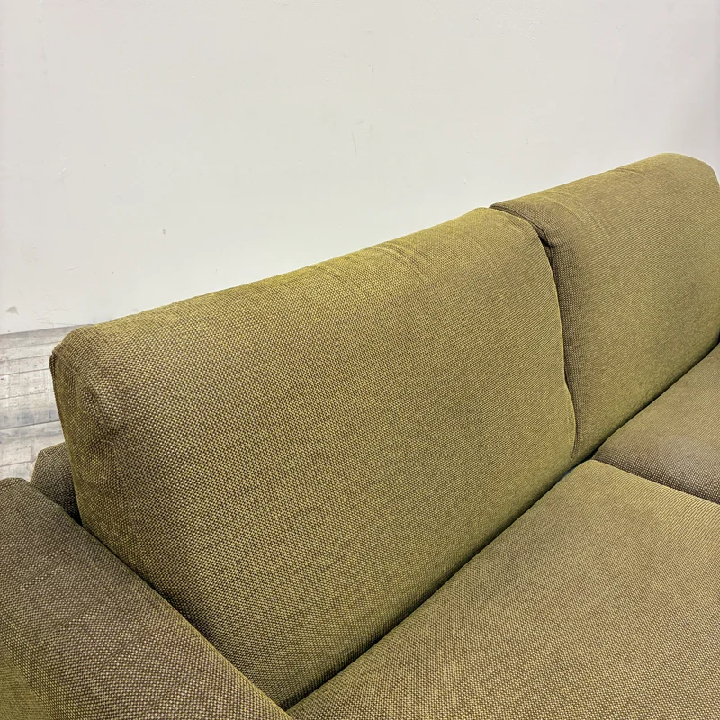 Schlafsofa 3-Sitzer Ausziehsofa Stoff 210cm Olivgrün Sofa Couch Gebraucht