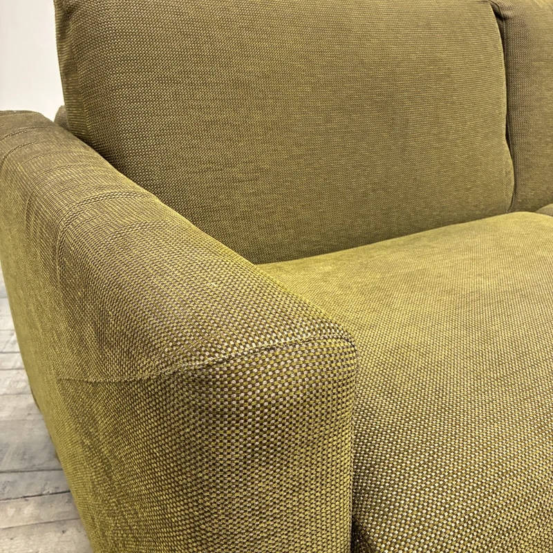 Schlafsofa 3-Sitzer Ausziehsofa Stoff 210cm Olivgrün Sofa Couch Gebraucht