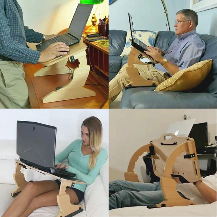 Tragbarer verstellbarer Laptop-Bett-Schreibtisch-Stand-Tablett-Tisch