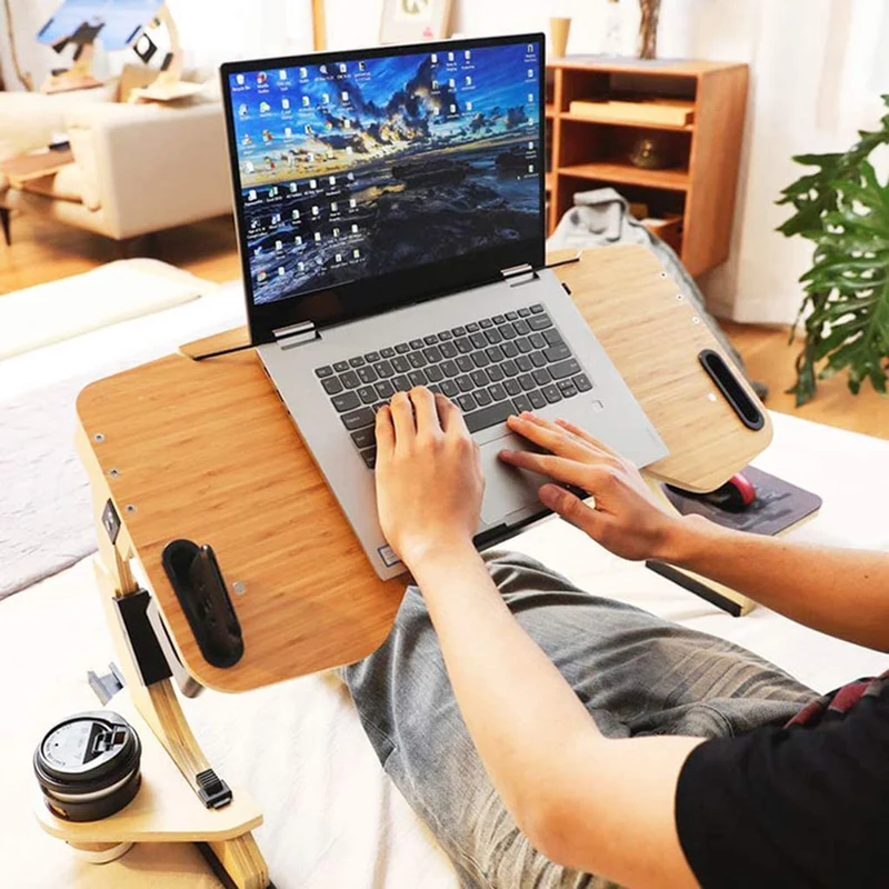 Tragbarer verstellbarer Laptop-Bett-Schreibtisch-Stand-Tablett-Tisch