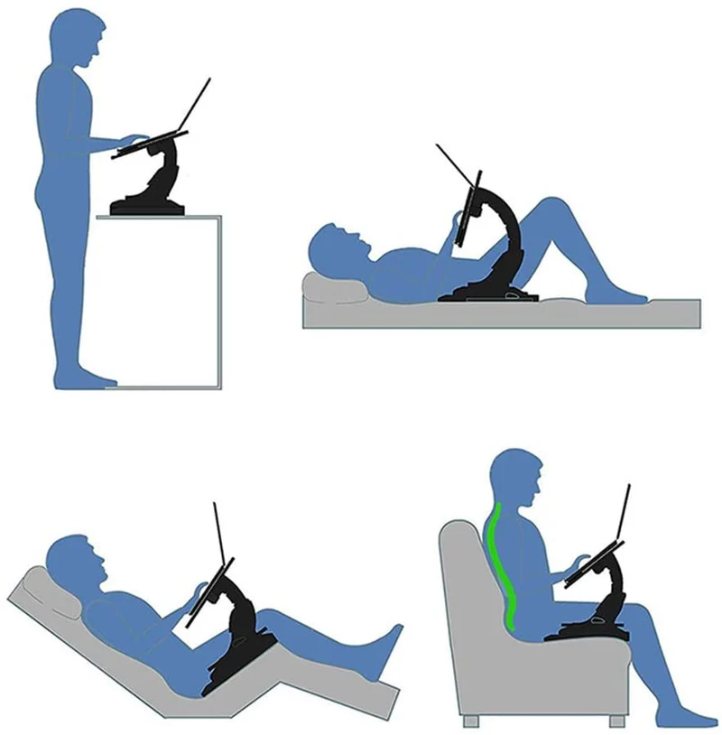 Tragbarer verstellbarer Laptop-Bett-Schreibtisch-Stand-Tablett-Tisch