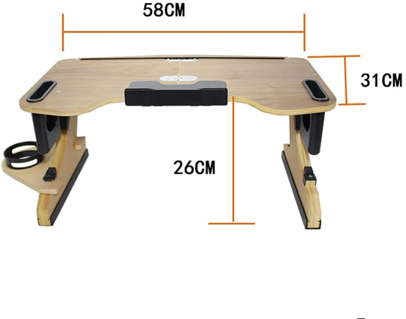 Tragbarer verstellbarer Laptop-Bett-Schreibtisch-Stand-Tablett-Tisch