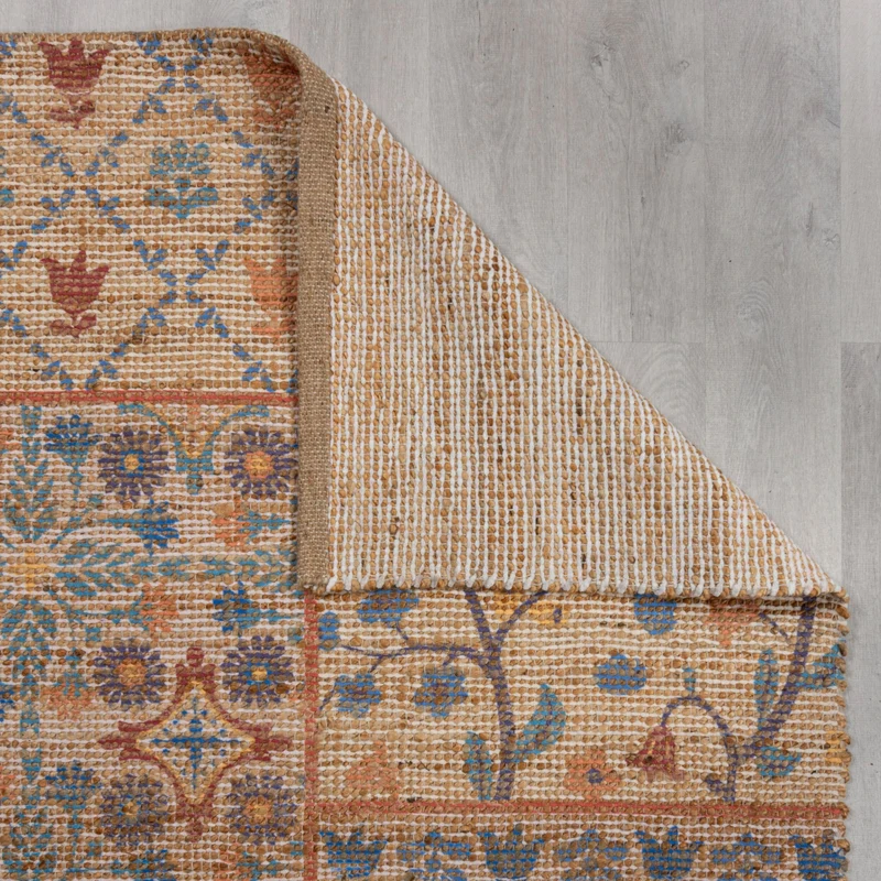 Teppich Jute Boho Patchwork, Wohnzimmer