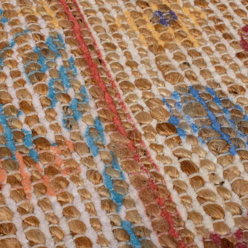 Teppich Jute Boho Patchwork, Wohnzimmer