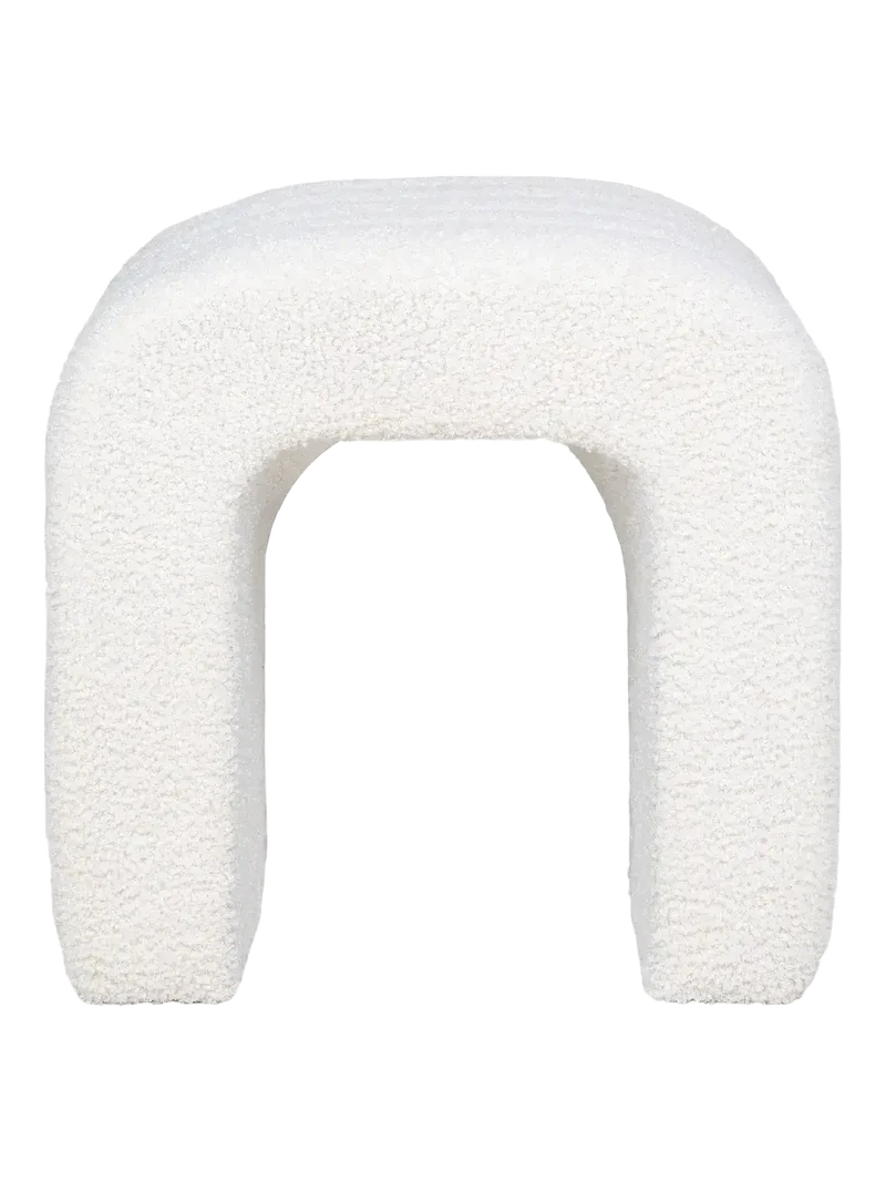 Colma Pouf Teddystoff, weiß