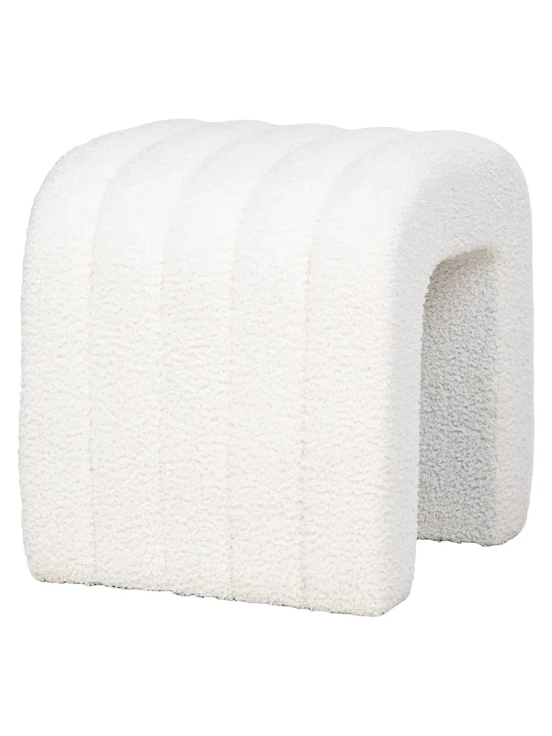 Colma Pouf Teddystoff, weiß