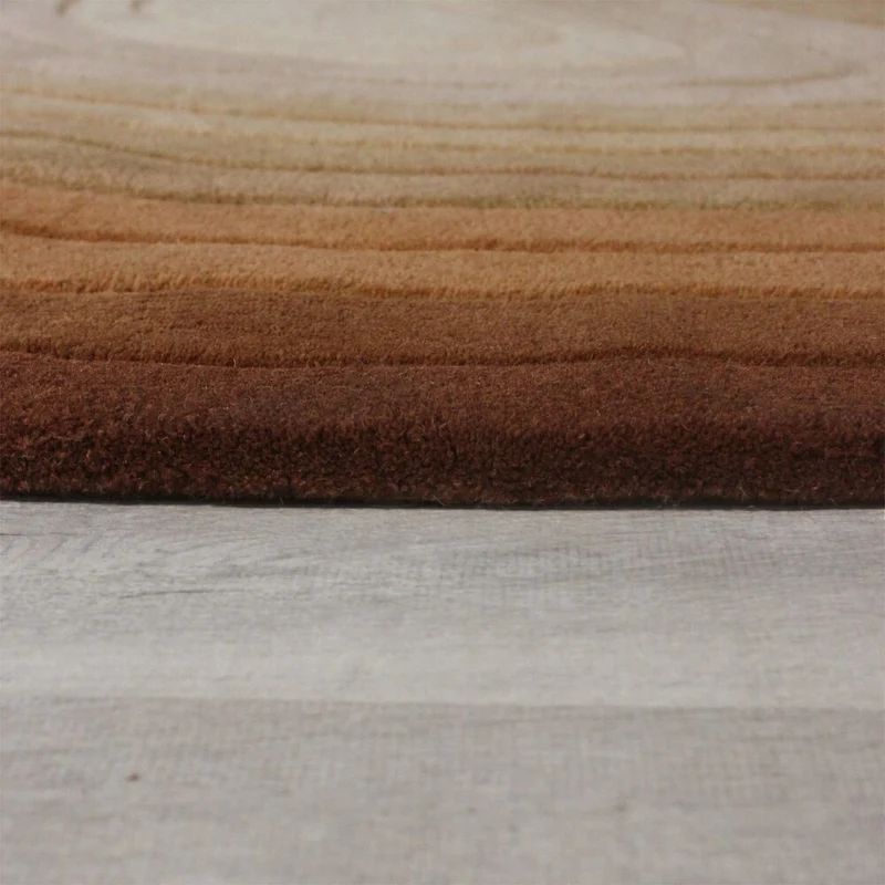 Teppich Wolle, Organische Form, Ombre Farbverlauf, Handgefertigt, Hoch-Tief-Flor-Effekt