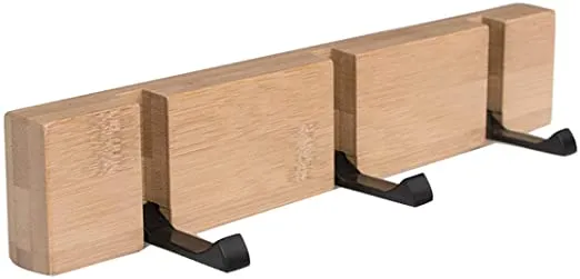 Wandmontiertes Klappregal aus Holz Modernes schwimmendes Kleiderhakenregal für die Wand