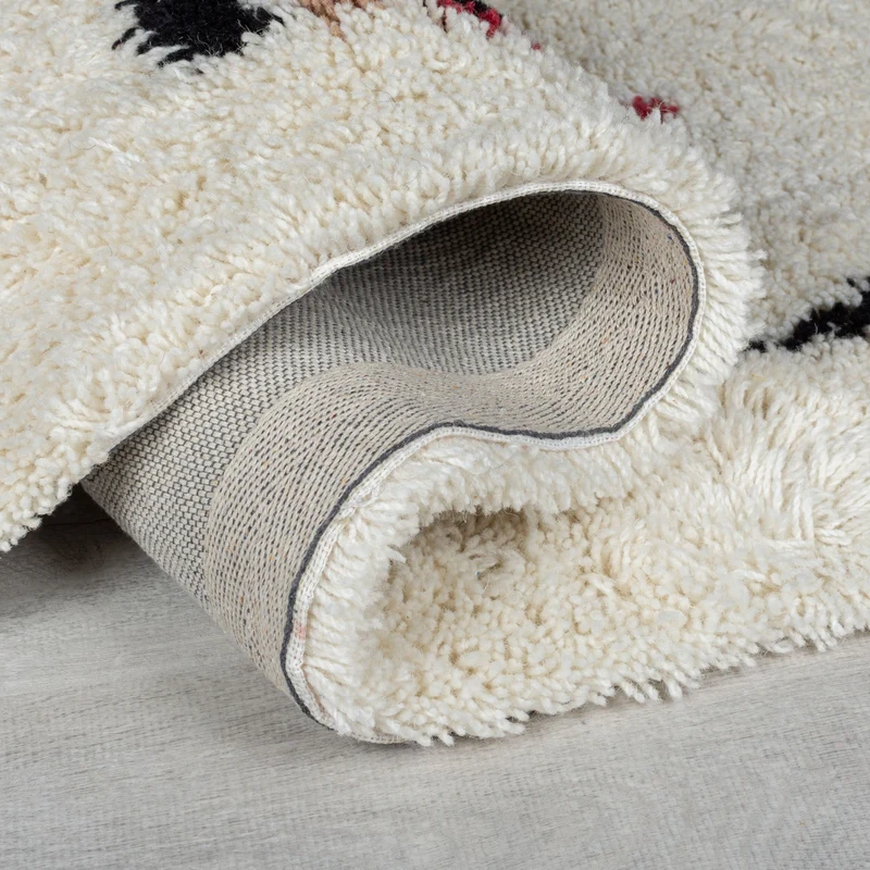 Teppich Berber-Stil handgetuftet aus reiner Wolle, Shaggy