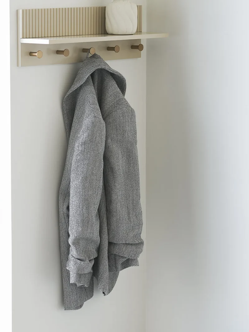 Rocca Wandregal mit 5 Haken beige