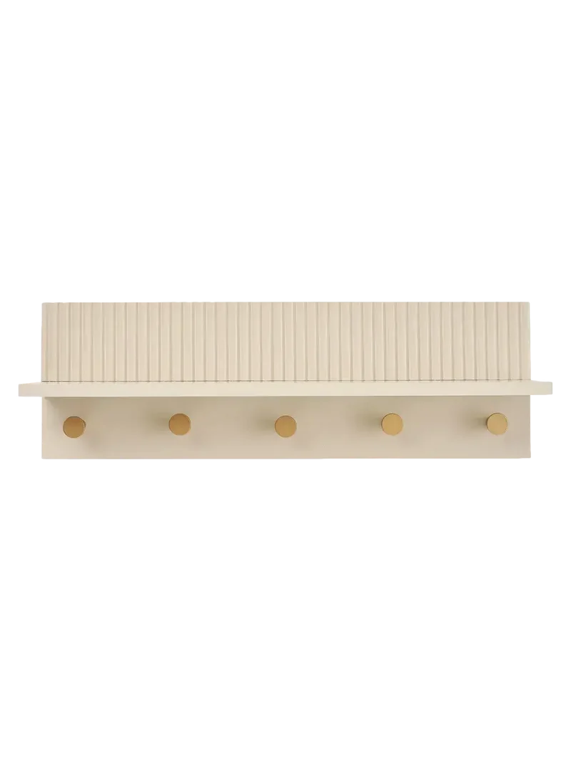 Rocca Wandregal mit 5 Haken beige
