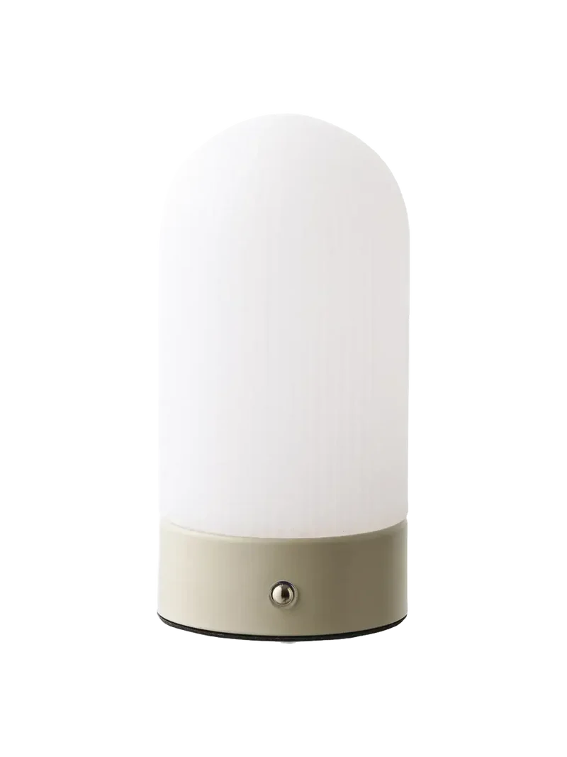 Ashford Tischleuchte Metall/PE, aufladbar, beige/weiß