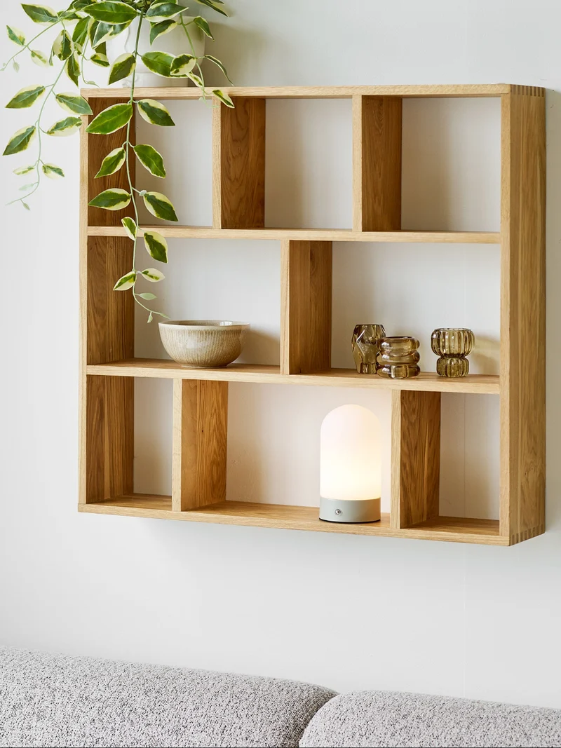 Ashford Tischleuchte Metall/PE, aufladbar, beige/weiß