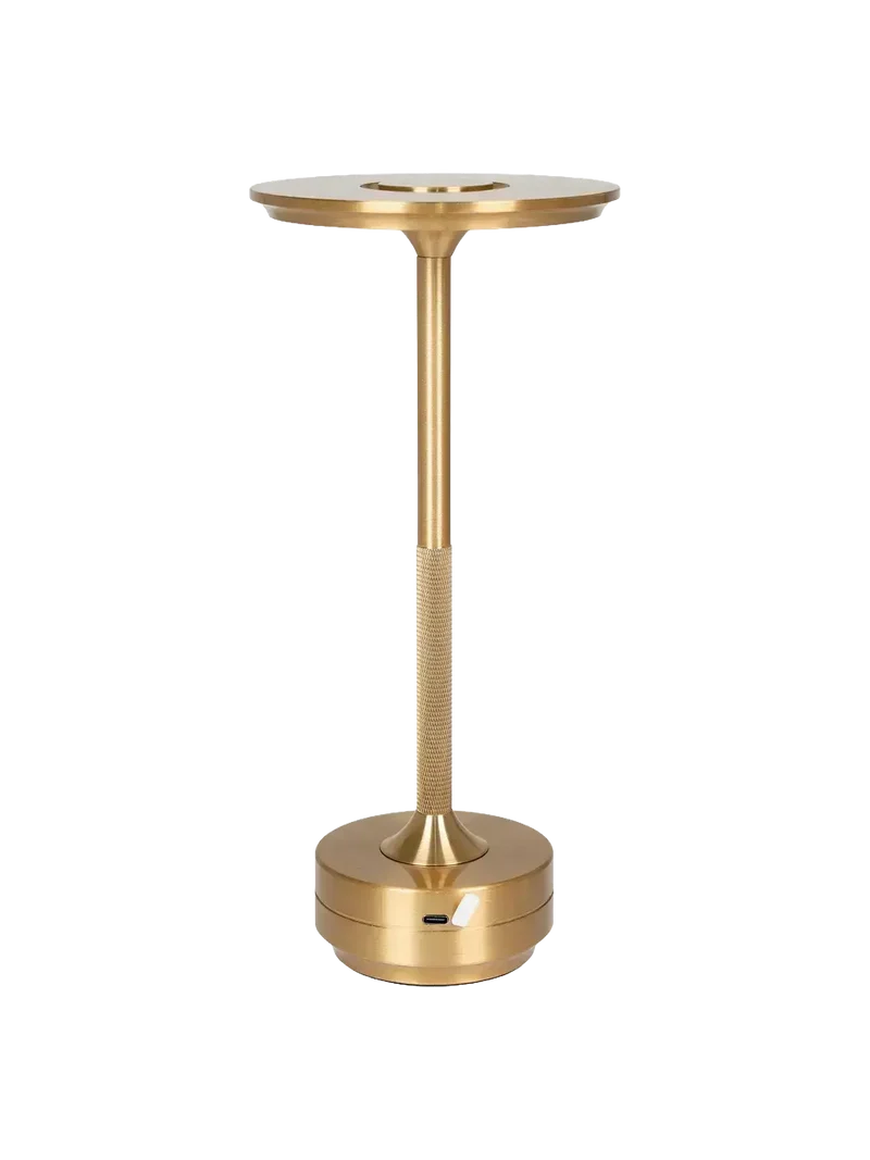Lyneham LED-Tischleuchte Messing, aufladbar