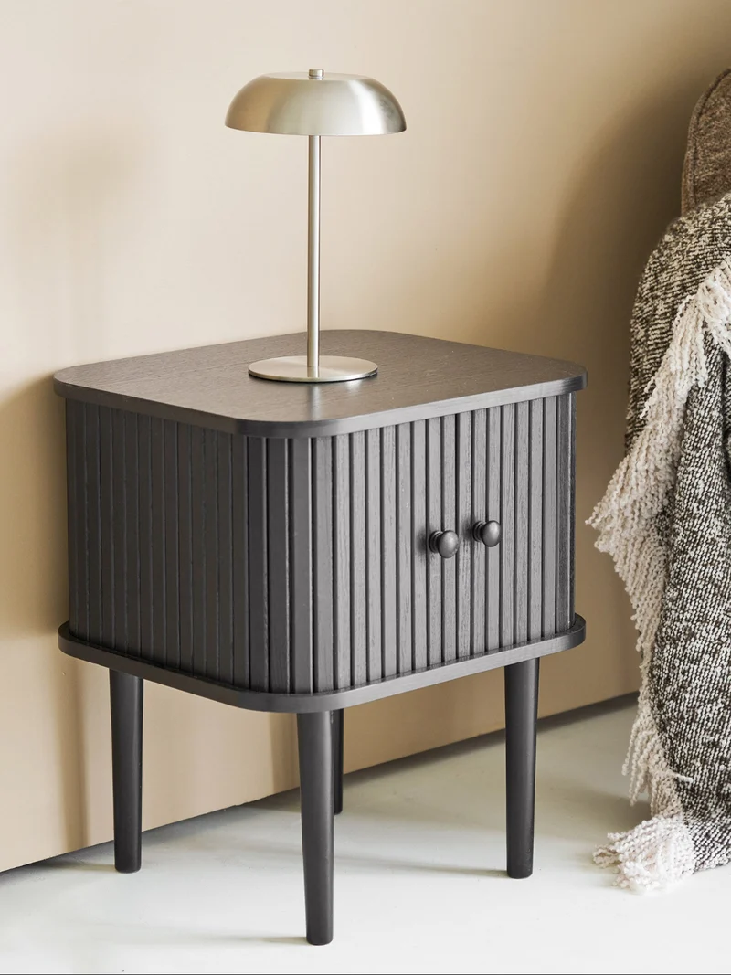 Fenwick Tischleuchte Metall, aufladbar, silber