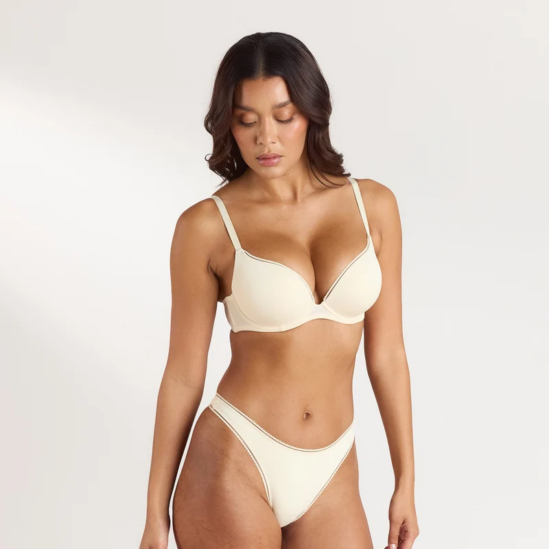 Comfort High Push-Up BH - Milchkaffee