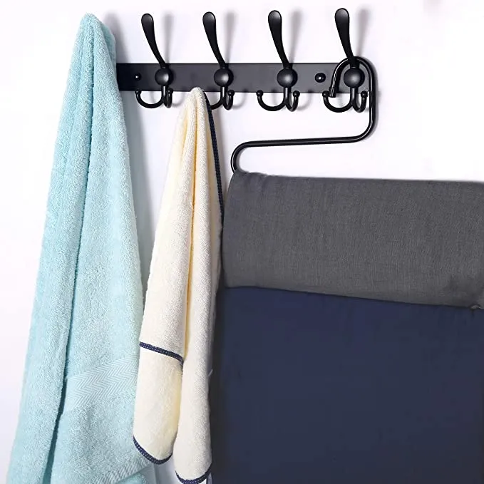 Wandgarderobe aus Edelstahl mit 5 Haken