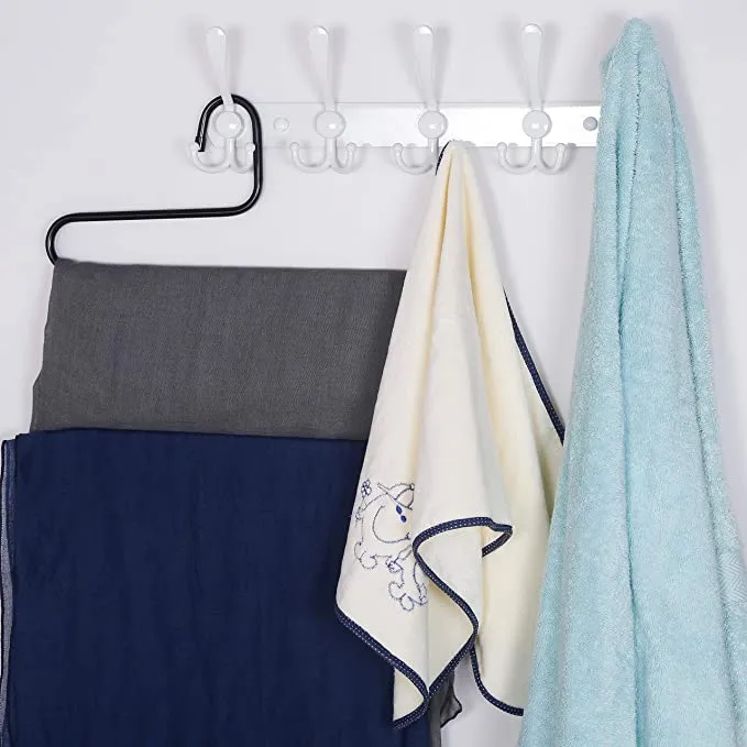 Wandgarderobe aus Edelstahl mit 5 Haken