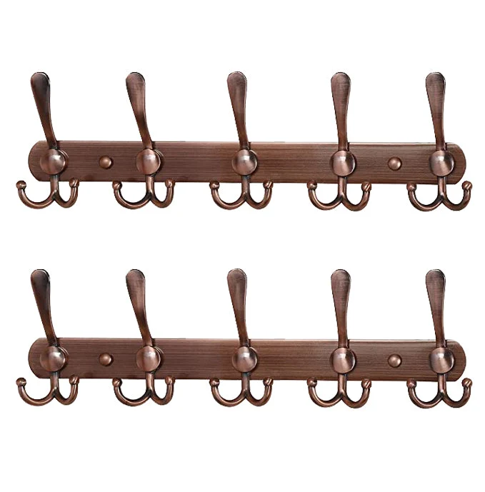 Wandgarderobe aus Edelstahl mit 5 Haken
