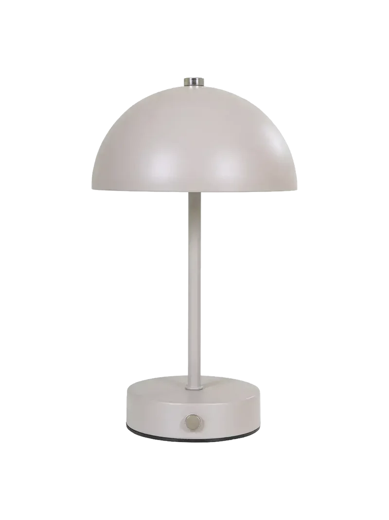 Holt LED-Tischleuchte sand/Stahl, aufladbar