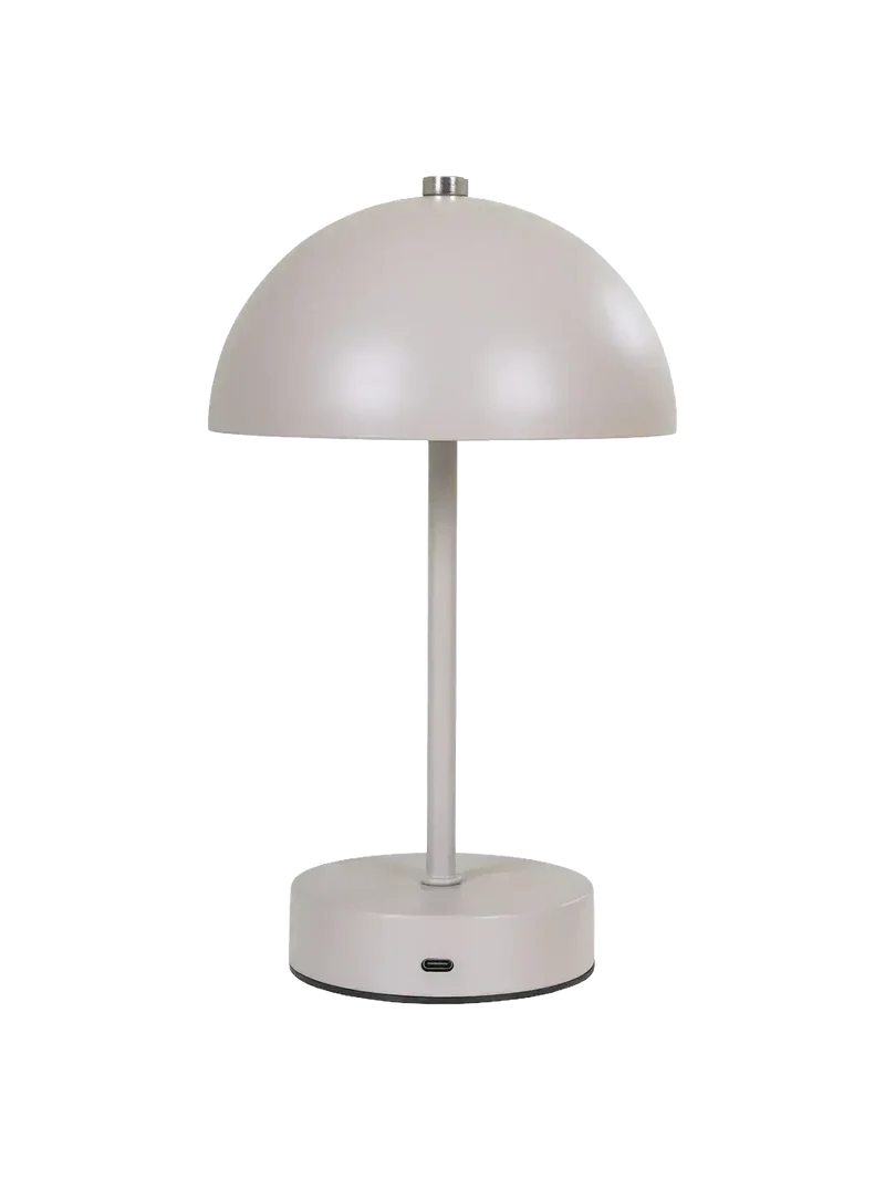 Holt LED-Tischleuchte sand/Stahl, aufladbar