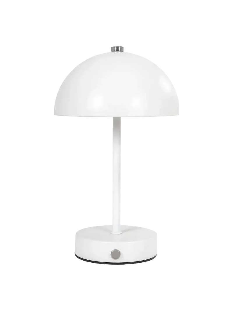 Holt LED-Tischleuchte weiß/Stahl, aufladbar