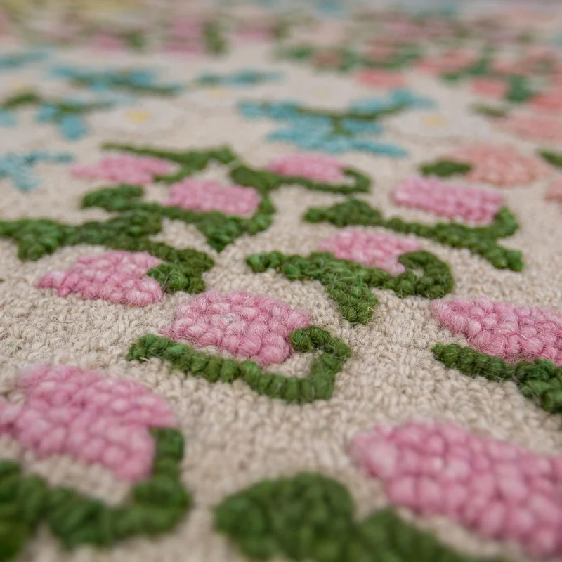 Wollteppich Floral Muster, Naturmotive, Schlafzimmer