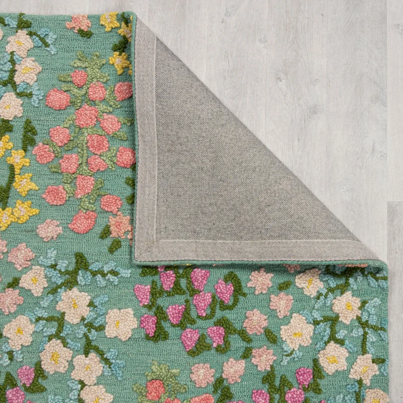 Wollteppich Floral Muster, Naturmotive, Schlafzimmer