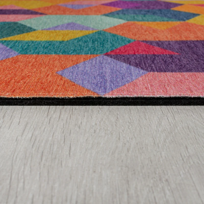 Waschbarer Teppich Hexagon Geometrisch, Wohnzimmer schmutzabweisend