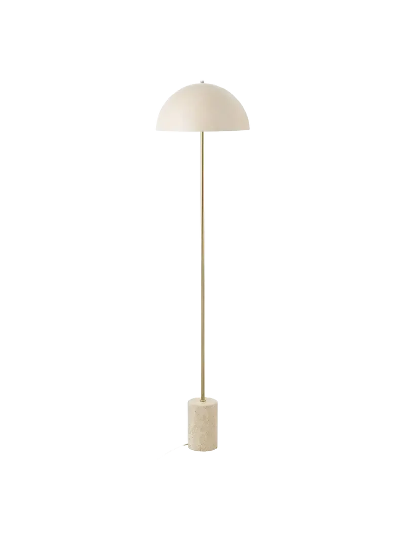 Sheffield Stehleuchte Marmor/Metall, beige