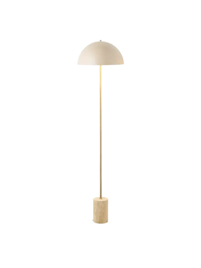 Sheffield Stehleuchte Marmor/Metall, beige