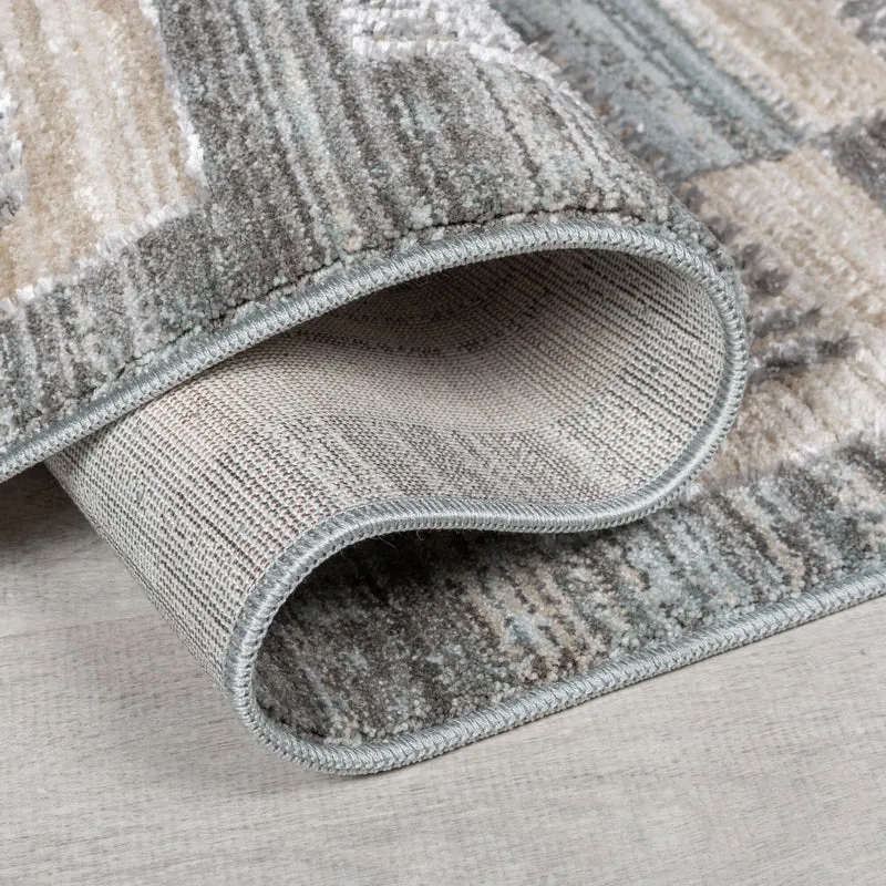 Jute Teppich Karos Geometrisch, Wohnzimmer
