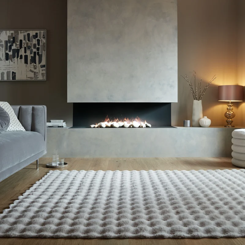 Hochflor-Teppich Kunstfell Waffelstruktur · 100 % Polyester · 35 mm
