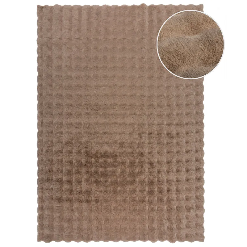 Hochflor-Teppich Kunstfell Waffelstruktur · 100 % Polyester · 35 mm