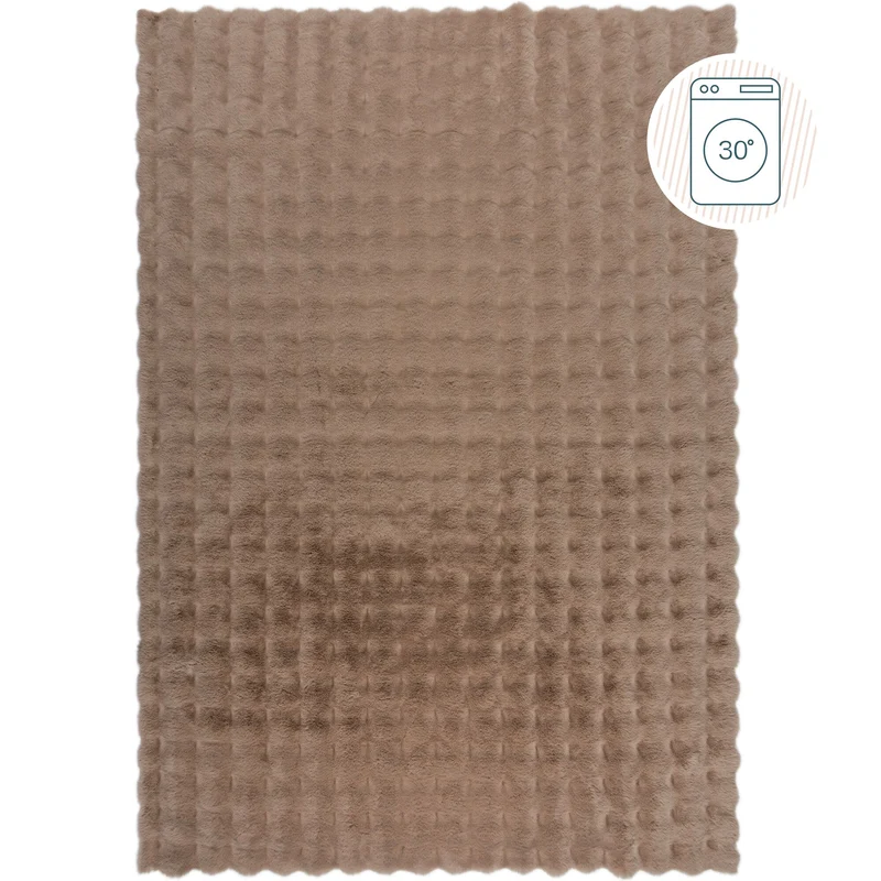 Hochflor-Teppich Kunstfell Waffelstruktur · 100 % Polyester · 35 mm
