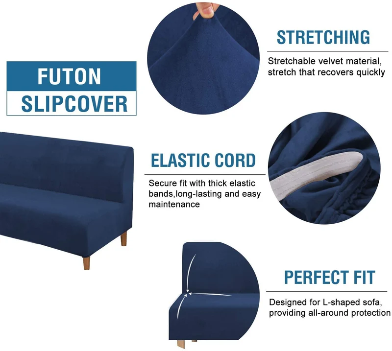 Armlose Futon-Sofa-Stretch-Bezüge