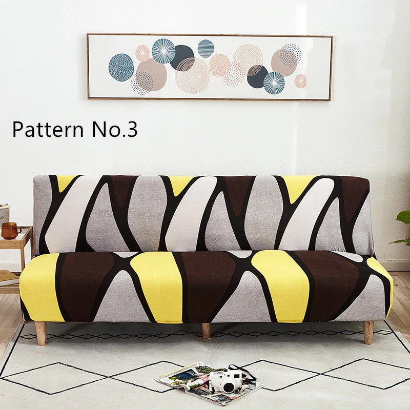 Armlose Futon Stretch Sofa Schonbezüge (16 verschiedene Muster zur Auswahl)