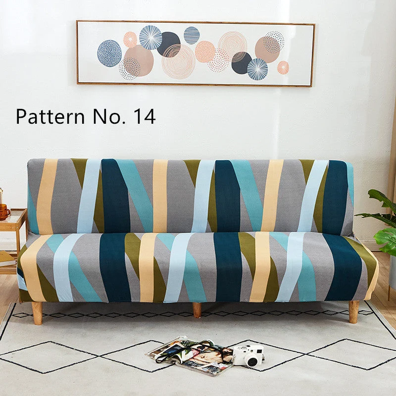 Armlose Futon Stretch Sofa Schonbezüge (16 verschiedene Muster zur Auswahl)