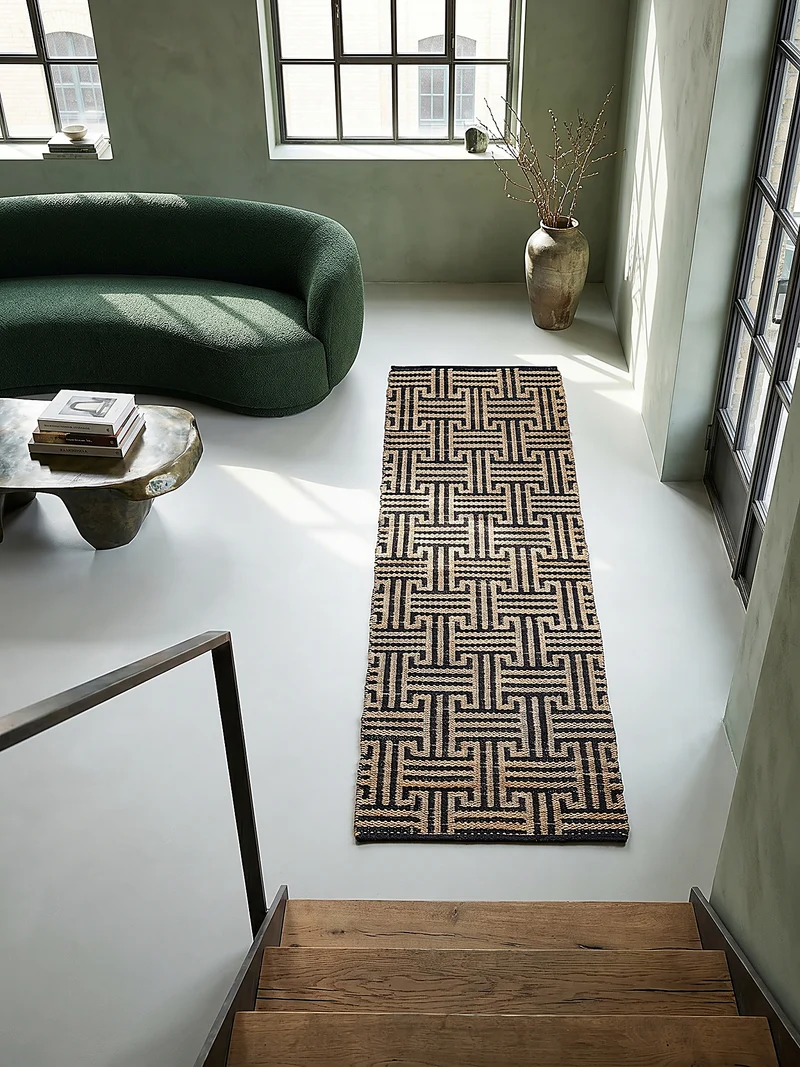 Teppich Flachgewebe Geometrisch, verflochtenes Linien, Flur