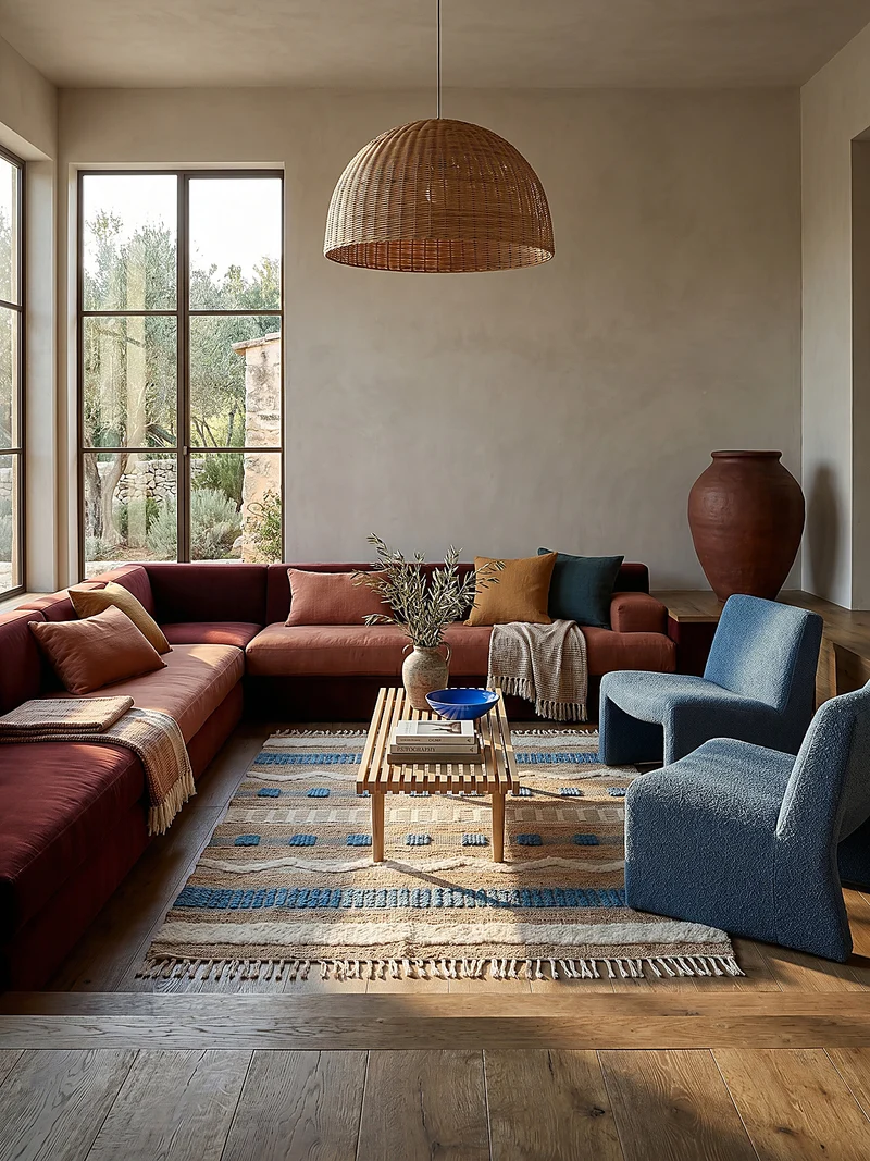 Teppich Hoch-Tief Struktur Gestreift, Ethno-Stil, mit Fransen wendbar, Esszimmer