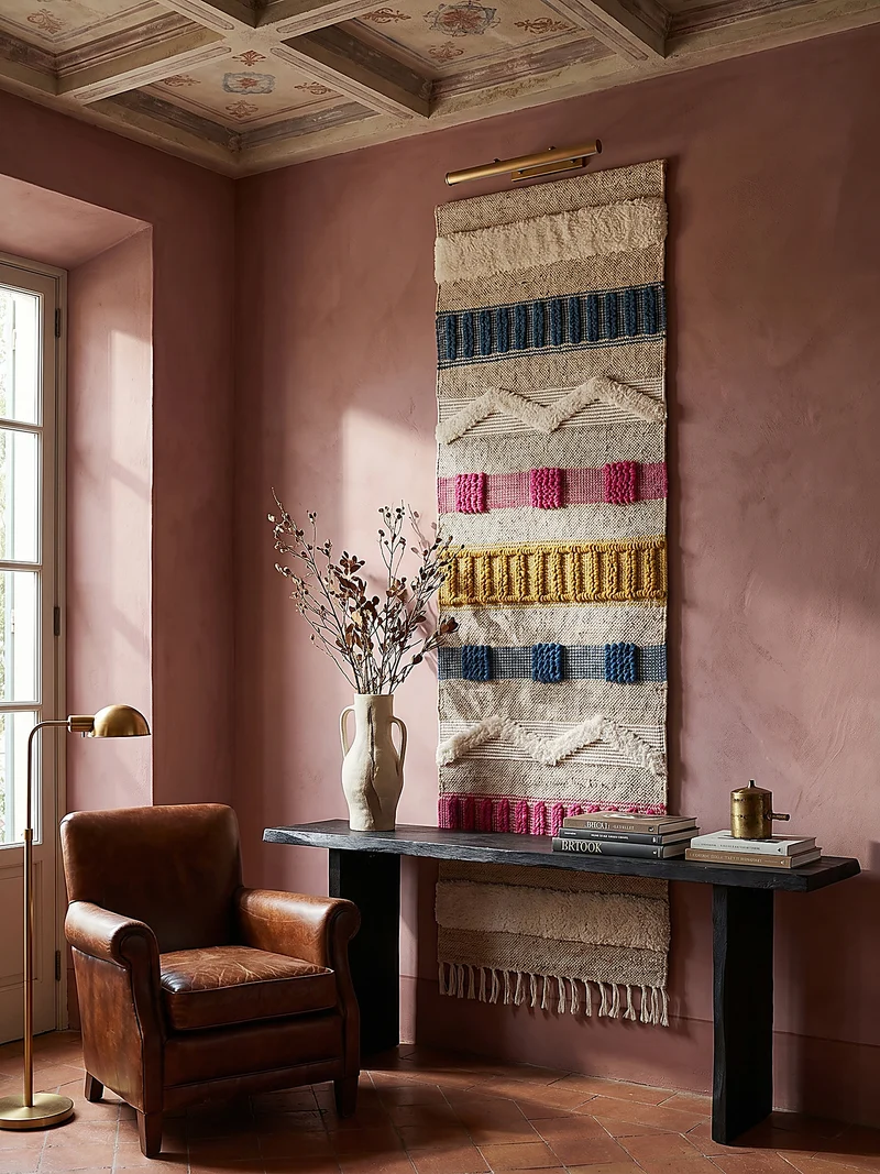 Teppich Hoch-Tief Struktur Gestreift, Ethno-Stil, mit Fransen wendbar, Esszimmer