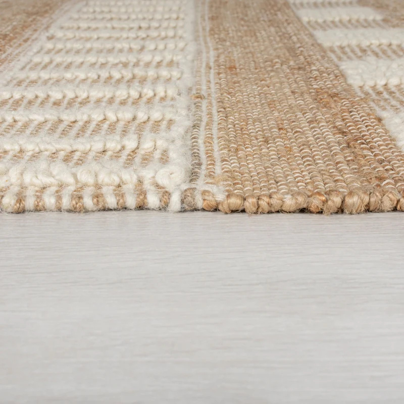 Teppich Hoch-Tief Struktur Gestreift, Ethno-Stil, mit Fransen wendbar, Esszimmer